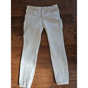 Jones New York Womens 6 White Jeans Madison Skinny Ankle Mid Rise Pockets Casual